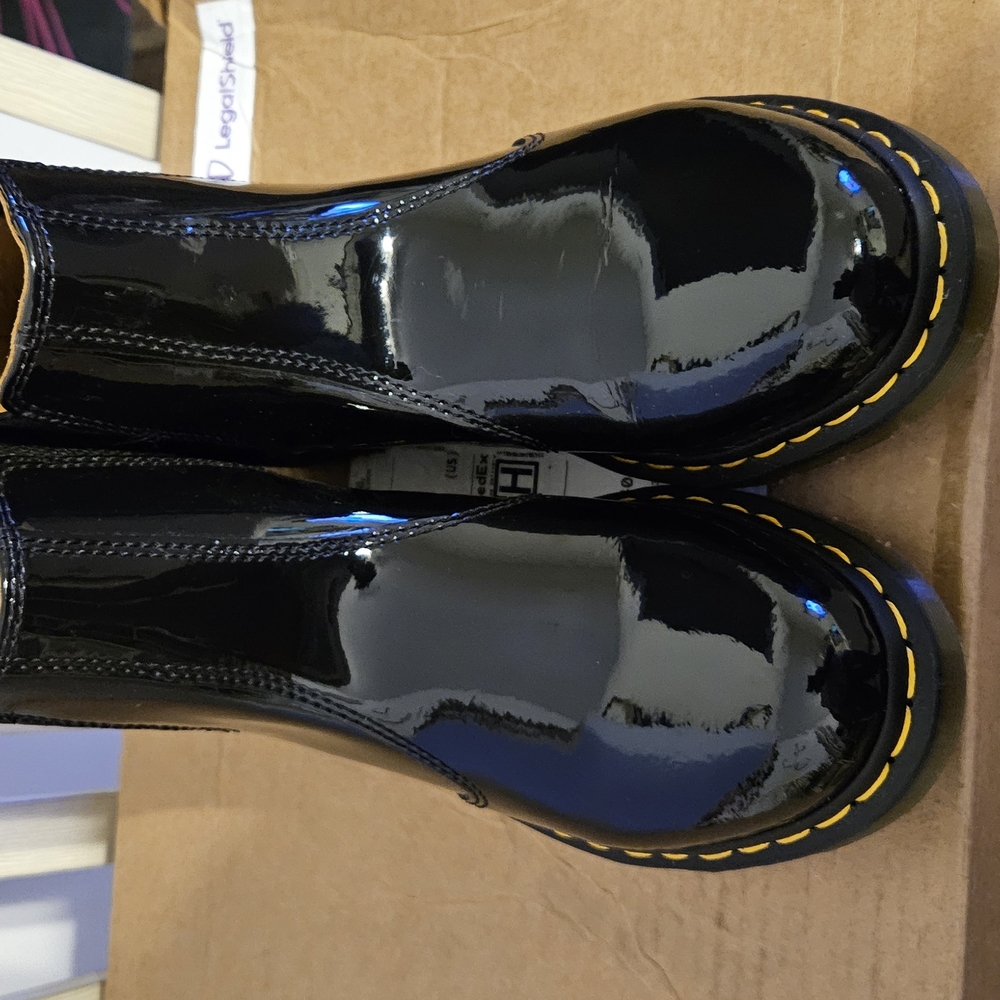 Dr. Martens Black Patent Leather Boots